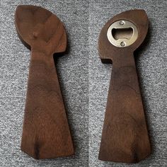 two pieces of wood that have been made to look like an old fashioned keyhole