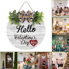 a collage of photos with the words hello valentine's day