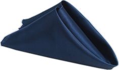 a blue napkin folded on top of each other