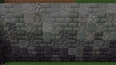 an image of a wall made out of blocks and bricks in the style of minecraft