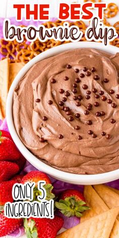 the best brownie dip is on sale for only 5 ingredients and it's delicious