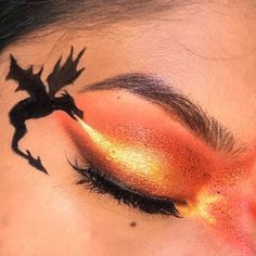 Simple Dragon Makeup, How To Train Your Dragon Makeup, Game Of Thrones Makeup, Dragon Makeup, Fantasy Make-up, Make Up Designs, Cute Halloween Makeup, Eye Makeup Styles, Cute Eye Makeup