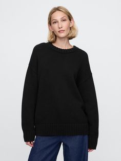 Soft cotton over Black Sweater Outfit Aesthetic, Black Sweater Outfit, Boyfriend Sweater, Sweater Outfit, Brand Collaboration, Outfit Aesthetic, Black Sweater, Oversized Sweater, Sweater Black