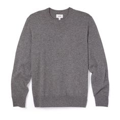 Wills Classic Cashmere Crewneck Sweater - Ash | Cashmere Sweaters | Huckberry Retro Sweaters, Men's Capsule Wardrobe, Mens Winter Sweaters, Crew Neck Sweaters, Looks For Men, Retro Sweater, Men's Sweaters, Pull Off, Mens Crew Neck