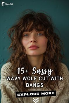 The Best Butterfly Haircut Ideas for Girls Wavy Wolf Cut With Bangs, Wavy Wolf Cut, Wolf Cut With Bangs, Summer Hair Ideas, Stylish Bangs, Straight Hair With Bangs, Bold Hair Color