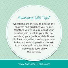 a white circle with the words awesome life tips on it