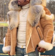 Plus Size Winter Jackets, Fur Coat Men, Winter Fur Coats, Fur Collar Jacket, Mens Fur, Zippers Fashion, Parka Style, Mens Winter Coat, Men's Leather Jacket