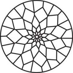 a black and white image of a circular object with small squares in the shape of a flower