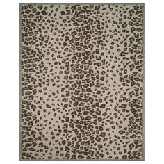 an animal print rug on a white background