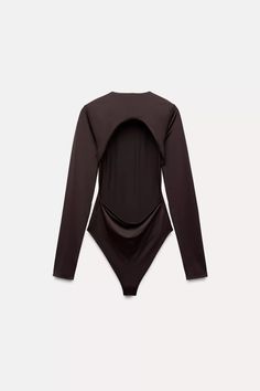 a black bodysuit with an open back