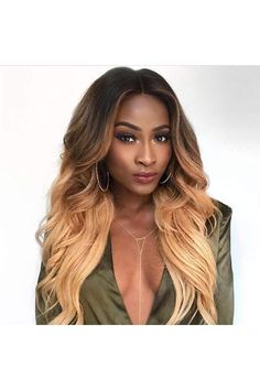 Anisah Hair Ombre Color 1B/4/27 Human Hair Lace Front Wigs Brazilian Human Hair Wavy Glueless Lace Front Human Hair Wig for Women (22 INCH, LACE FRONT WIG) Brown Hair Korean, Red Blonde Hair, Yaki Hair, Brown Ombre Hair, Ombre Hair Blonde, Korean Brand, Hair Ombre, Ombre Hair Color