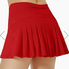 Bright Red Tennis Skort Or Skirt With Built In Shorts. See Pictures For Measurements. Running Skirts Like These Are So Nice In Hot Weather. 15 Cheap Pleated Pink Skort, Red Short Skort With Built-in Shorts, Red Skirted Bottoms With Pockets, High Waist Red Pleated Skort, Red High Waist Pleated Mini Skirt, Red Stretch Tennis Skirt, Red Short Tennis Skirt For Spring, Red Pleated Bottoms For Summer, Red Pleated Summer Bottoms