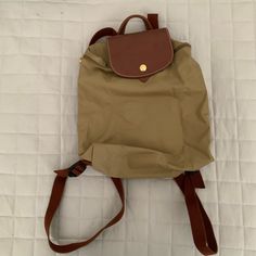 Long Champ Le Pliage Backpack. On Last Picture There Is A Tiny Black Mark, Might Be Able To Take Off With Cleaning. Used About Three Times. Long Champ, Longchamp Bags, Bag Lady, Backpacks, Women Shopping, Color, Black