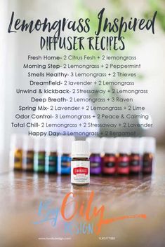 Lemongrass Essential Oil Blends, Lemongrass Diffuser Blend, Young Living Essential Oil Diffuser, Yoga Mat Spray