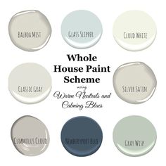 white paint scheme with different colors and names