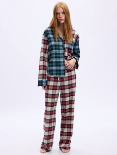 Relaxed Flannel PJ Pants | Gap Factory Plaid Relaxed Fit Sleepwear, Plaid Sleepwear For Pajama Party In Fall, Relaxed Fit Plaid Sleepwear For Fall, Plaid Relaxed Fit Sleepwear For Fall, Plaid Long Pants Sleepwear For Sleepover, Plaid Sleepwear With Relaxed Fit Long Pants, Plaid Sleepwear Pants For Pajama Party, Flannel Pj Pants, Flannel Pjs