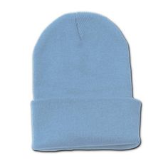 a light blue beanie on a white background