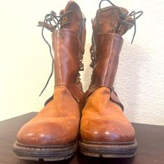 A.S.98 Brown Leather Lace-Up Katarina Boots Women's Size 37 Condition Worn Only Once, Like New Condition Moto Boots, Leather Lace, Leather And Lace, Brown Leather, Womens Boots, Like New, Size 7, Womens Sizes, Lace Up