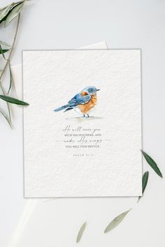 a card with an image of a bird on it