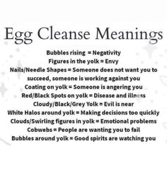 Egg Cleanse Meaning, Cleanse Meaning, Egg Cleanse, Witchcraft 101, Goddess Power, Witch Things