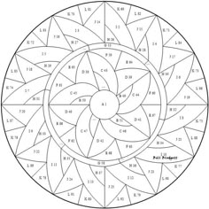 a circular coloring page with numbers in it