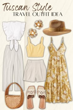 Italian Summer Fashion Women, Tuscan Summer Outfits, Tuscan Fashion Style, Italian Cruise Outfits, Under The Tuscan Sun Outfit, Tuscan Outfits, Tuscan Fashion, Tuscany Fashion, Tuscany Summer Outfits