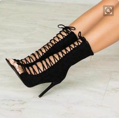 Gladiator Sandals Heels, Womens Black Booties, Black Heel Boots, Lace Up Heels, High Heels Stilettos, Heels Boots