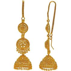 Ghungroo Design Indian Ethnic Party Retro Gold Earrings / Bohemian Indian Dangling Hook Earrings Is Meant For Your Every Occasion Wear And Flaunt These Drop Dangle Chandbali Statement Dangler Contemporary Earrings When You Are In Office, College Or When Out With Friends These Cocktail Party Traditional Ethnic Vintage Fashion Earrings Will Add That Extra Glint Of Glamour To Your Entire Beautiful Look Material: Alloy, Color: Gold Handmade Metal Earrings, Design: Jhumka Jhumki Handmade Earring. Ear Light Weight Buttalu Earrings Gold, 10 Grams Earrings Gold, Jhumki Earrings Gold Indian Weddings, Gold Jhumki Indian Jewelry, Gold Jhumka Earrings Bridal, Bengali Jewellery, Kundan Jewellery Bridal, Gold Jhumka Earrings, Neck Pieces Jewelry