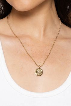 Inspired by a vintage Italian coin, the Coin Charm on our Carina Chain is sure to be your go-to. 18k gold-plated brass 17mm diameter Gold Coin, Gold Coins, Pendant Bracelet, Vintage Italian, Ladies Boutique, Chain Pendants, Ring Bracelet, Chains Necklace, Jewelry Shop