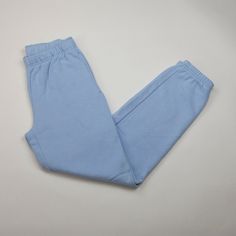 Aritzia - Tna - Pastel Blue Cozy Fleece Mid-Rise Boyfriend Basic Sweatpants - Inseam 30" New With Tags - A Brand-New, Unused, And Unworn Item (Including Handmade Items) In The Original Packaging (Such As The Original Box Or Bag) And/Or With The Original Tags Attached. Material - 78% Cotton, 22% Polyester Inseam - Regular - 28", Short - 26", Tall - 30" These Are Mid-Rise Boyfriend Sweatpants With Dart Pockets And An Elastic Waist And Cuffs. They’re Made With Tna’s Cozy Fleece Premium, Midweight F Blue Relaxed Fit Cotton Joggers, Blue Cotton Relaxed Fit Joggers, Comfortable Blue Loungewear Pants, Blue Cotton Sweatpants With Elastic Waistband, Blue Cotton Relaxed Fit Sweatpants, Comfortable Blue Sweatpants For Lounging, Light Blue Cotton Bottoms For Winter, Blue Lounging Bottoms For Winter, Comfortable Blue Winter Bottoms