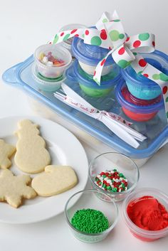 some cookies and other treats are on a table