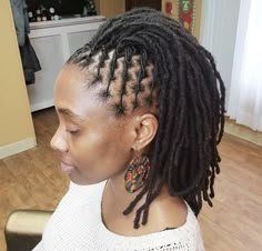 Black Hair Locks, Loc Maintenance, Spring Hair Color Trends, Haircut Design, Shaved Side, Short Locs, Twisted Hair