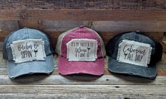 Matching Friend Trucker Caps are great for a Birthday Party, Girl's Trip, Wine Tasting or Girls Night Out. These are Distressed Ponytail Trucker Hats - available in many colors. Choose from my sayings or make up your own. Examples: Bride on Cloud Wine, Sip Sip Hurray, Love the Wine You're With, When I Sip You Sip We Sip, Stop and Smell the Rose, Everything Happens for a Riesling, Great Minds Drink Alike, I make Pour Decisions, I don't give a sip, Good Friends Wine Together. Tattered Ponytail Hat Wine Captions Knitting Hat, Cute Birthday Cap Hat, Cute Cap For Birthday, Cute Party Mini Hats, One Size Fits Most, Cute Party Mini Hats One Size Fits Most, Cute Baseball Cap For Birthday, Cute Birthday Baseball Cap, Novelty Mini Hats For Birthday, One Size Fits Most, Novelty Mini Hats For Birthday