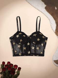 Mesh Top Outfit, Grunge Star, Harry Outfits, Sparkly Outfits, Women Bras, Taylor Swift Tour Outfits, Fitness Wear Outfits, 2000s Outfits, Gothic Grunge