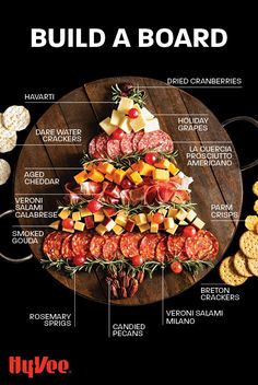 a christmas tree made out of meat and cheeses