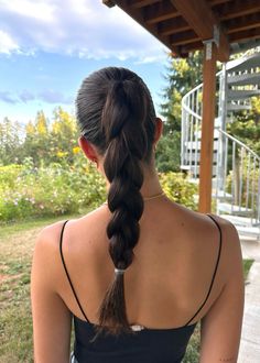 Slick Back Braided Ponytail, Cute Hairstyles Simple, Hairstyles Minimalist, School Hair Ideas, Slick Back Ponytail, Back Ponytail, Slicked Back Ponytail, Slick Back, Work Hairstyles