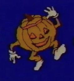 an animated image of a jack - o - lantern dancing