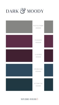 the color scheme for dark and moody