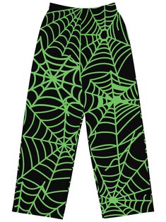 Spiderweb Unisex Wide Leg Pants – www.shopsoftcore.com Casual Wide Leg Bottoms For Halloween, Spiderweb Pants, Plus Size Alt, Alternative Plus Size, Wide Legged Pants, Crazy Outfits, Scene Emo, Weird Fashion, Plus Size Pants