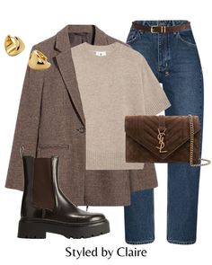 Winter Trends 2024, Church Fall Outfits, Fall Blazer Outfits, Boots And Jeans Outfit, Style In Your 30s, Autumnal Style, 30s Style, Winter Blazer, Mode Shoes