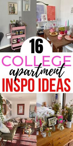 college apartment decorating ideas with text overlaying the top 10 college apartment inspo ideas