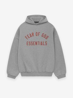 Fleece Hoodie Fear Of God Hoodie, Fear Of God Essentials, Fear Of God, Mens Essentials, Knitwear Tops, Hooded Sweater, Hat Shop, Knit Cuff, Kids Tops