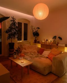 a living room filled with furniture and plants