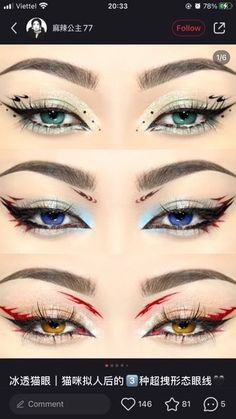 Doll Eye Makeup, Ethereal Makeup, Eye Makeup Designs, Edgy Makeup, Creative Eye Makeup