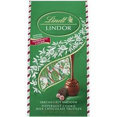 lindt's lindor milk chocolate truffles, freshness smooth peppermint cookie mix