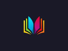 an open book with rainbow colored pages is on the dark background, and it appears to be reading