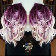 Plum Purple Hair, Lilac Hair Color, Underlights Hair, White Blonde Hair, Makeup Tip, Lilac Hair, Hair Color Purple, Color Your Hair, Penteado Cabelo Curto