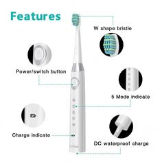 White Toothbrush, Whiten Teeth, February Nails, Sonic Toothbrush, Healthy Advice, Electric Toothbrush, Warning Signs, Teeth Whitening, Battery Life