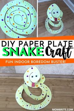 paper plate snake craft for kids to make