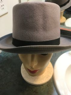 This is a Vintage Planar Merino Wool 100% Wool XL Hat. The color is Gray with a black band. Good Condition with normal age wear. I did notice a tiny spot in the front of the hat that you can see in the one photo. It looks like in indentation. It is 23 inches around inside sweatband area. No box. If you have any more questions please ask before you purchase. I ship to the USA. No International Shipping. I also insure all of my packages to make sure that they arrive to you safely. Thanks for looki Classic Adjustable Gray Hat Band, Classic Adjustable Gray Hats, Classic Gray Adjustable Hat, Classic Gray Hat Bands With Flat Brim, Classic Gray Flat Brim Hat Band, Adjustable Gray Wide Brim Hat Bands, Classic Gray Flat Brim Hat, Adjustable Gray Retro Hat, Retro Adjustable Gray Hat